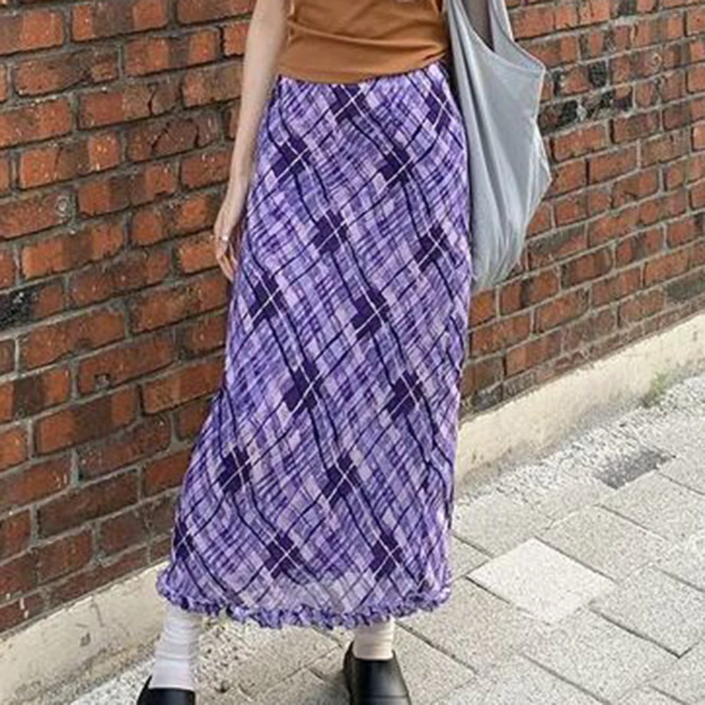 Korean retro irregular plaid midi skirt for women in plus size, fat mm, summer thin, black fungus edge, medium length skirt
Korean retro irregular plaid midi skirt for women in plus size, fat mm, summer thin, black fungus edge, medium length skirt
