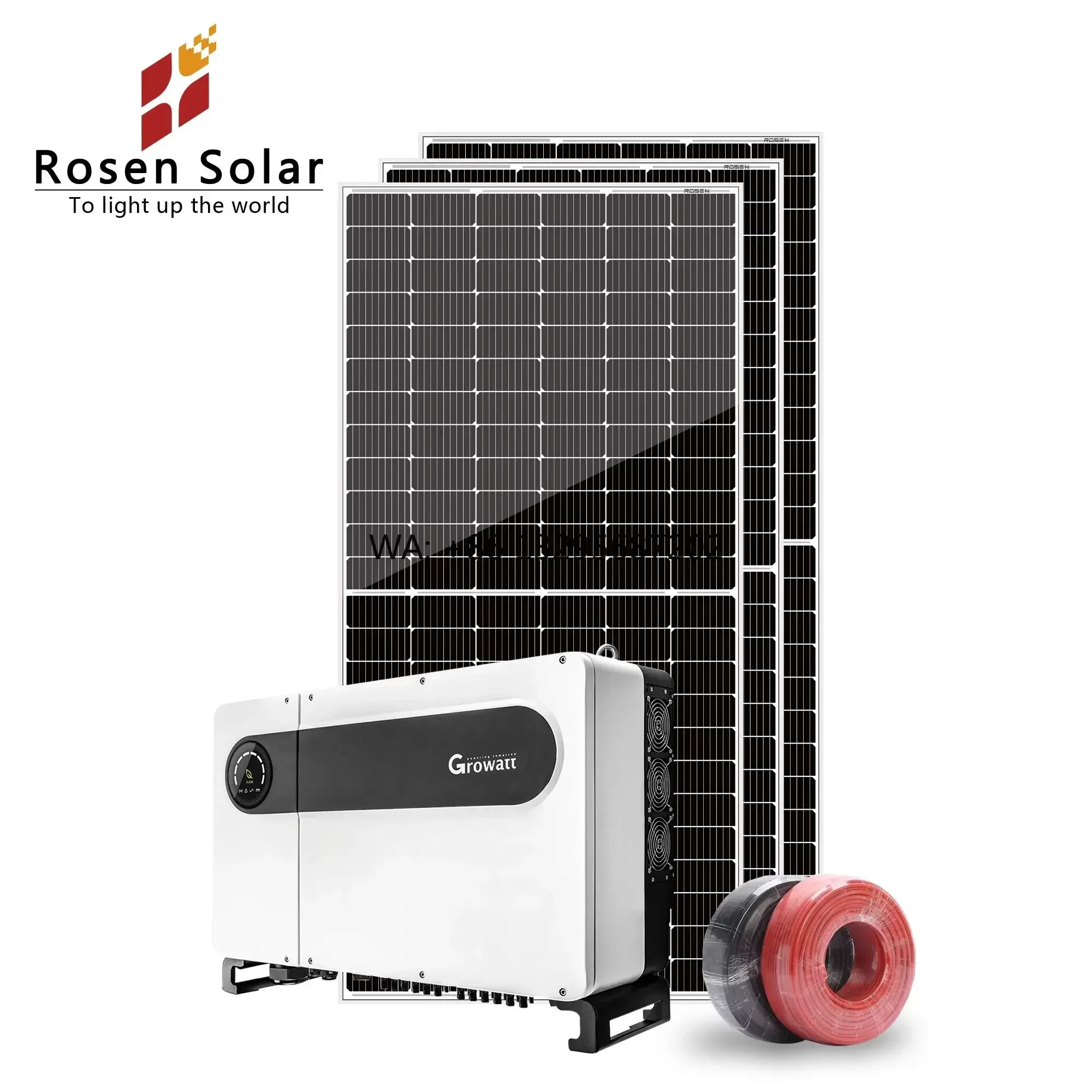 30KW Grid Connected Solar Energy Kit With Smart Inverter PV Panel Setup for Rooftop Application Solar System