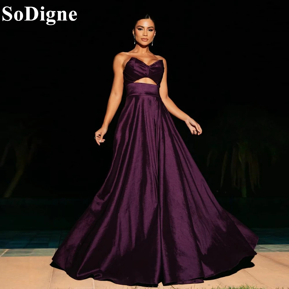 SoDigne Elegant Dark Purple Satin Evening Dresses Strapless A-Line Pleated Party Dress 2024 Formal Occasion Prom Gowns for Women
SoDigne Elegant Dark Purple Satin Evening Dresses Strapless A-Line Pleated Party Dress 2024 Formal Occasion Prom Gowns for Women