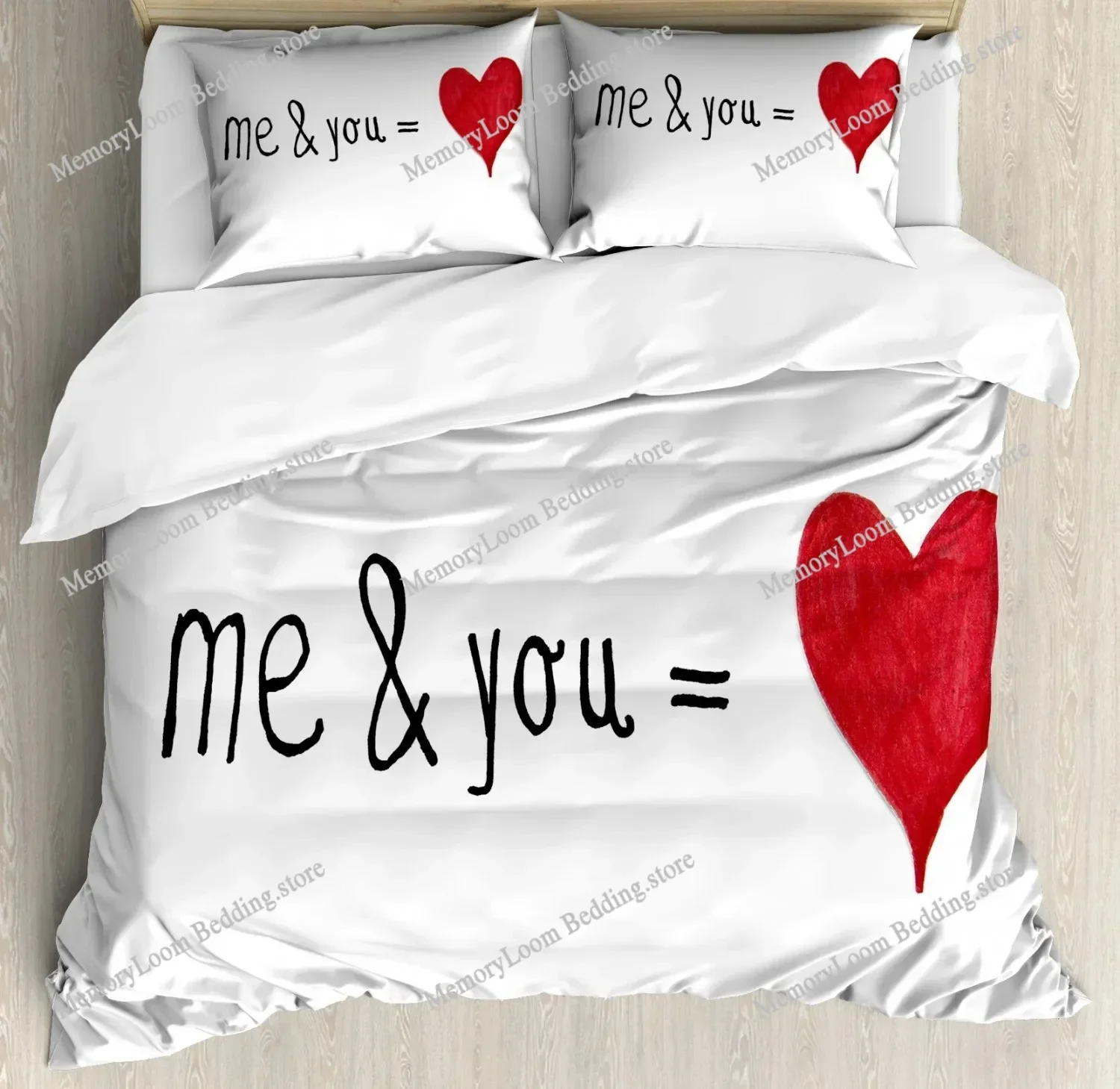 You and Me Duvet Cover Luxury Romantic Theme Bedding Set for Couple Valentine's Day Gifts for Girlfriend Bedroom Decoration
You and Me Duvet Cover Luxury Romantic Theme Bedding Set for Couple Valentine's Day Gifts for Girlfriend Bedroom Decoration