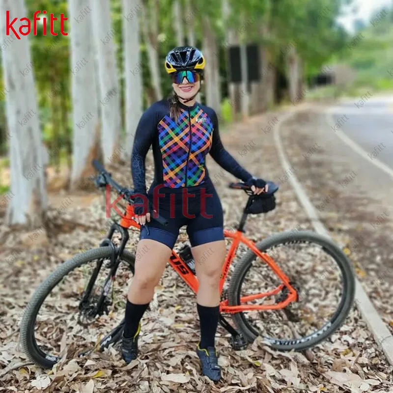 KAFITT cycling race jersey overalls sports running woman one-piece dress long-sleeved loop suit 20D GEL mono ciclista
KAFITT cycling race jersey overalls sports running woman one-piece dress long-sleeved loop suit 20D GEL mono ciclista