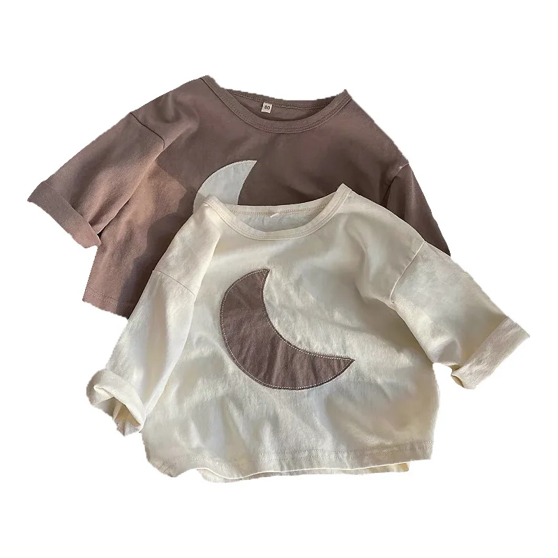 ( 1-7 Years )Baby children's T-shirt spring autumn ins style Round neck short-sleeved kid casual embroidered moon new base shirt
( 1-7 Years )Baby children's T-shirt spring autumn ins style Round neck short-sleeved kid casual embroidered moon new base shirt