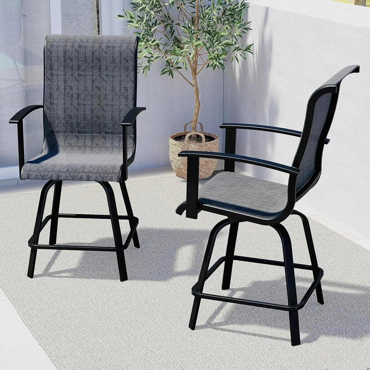 Набор вращающихся барных стульев для улицы Grand Patio, 2 шт., барные стулья для патио со спинками для балкона на крыльце, у бассейна, деки
Набор вращающихся барных стульев для улицы Grand Patio, 2 шт., барные стулья для патио со спинками для балкона на крыльце, у бассейна, деки