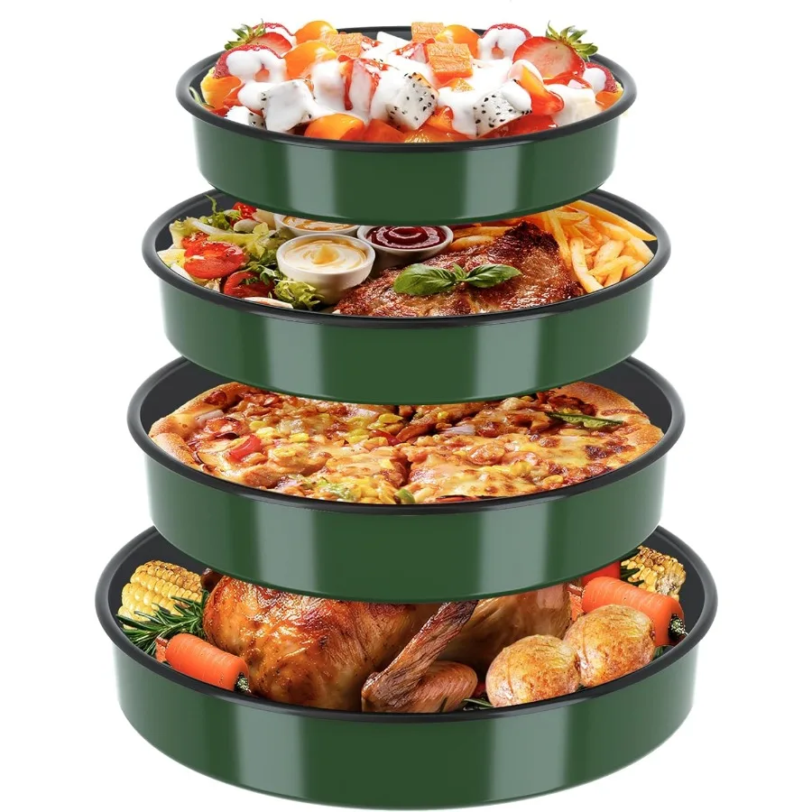 Эмалированные круглые формы для выпечки тортов, набор блюд для запекания, 4 упаковки 9, 10, 12, 14 дюймов, большая антипригарная посуда для торта, хлеба, пирога, пиццы, индейки
Эмалированные круглые формы для выпечки тортов, набор блюд для запекания, 4 упаковки 9, 10, 12, 14 дюймов, большая антипригарная посуда для торта, хлеба, пирога, пиццы, индейки