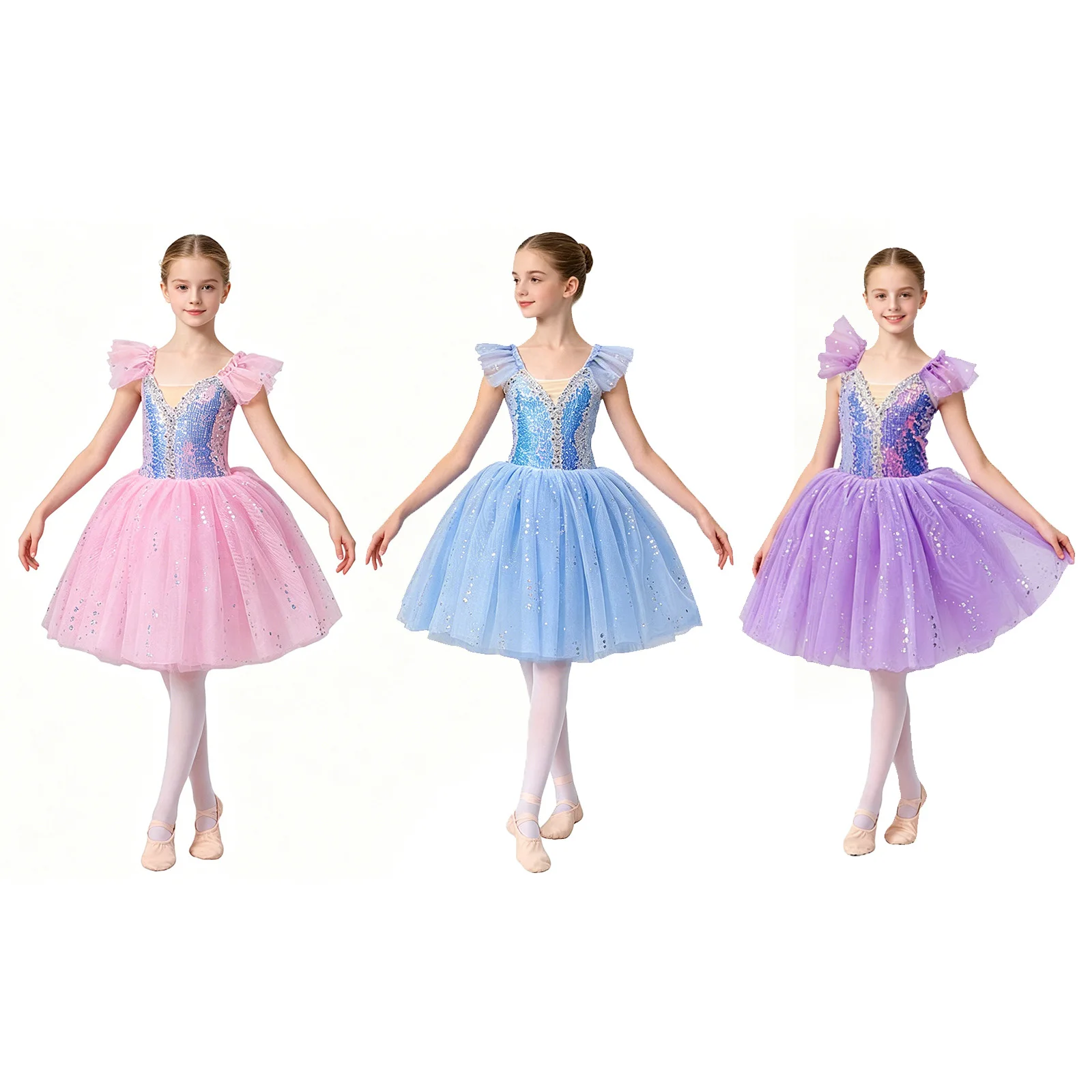 Girls Princess Party Dress Ballet Tutu Shiny Sequin Layered Tulle Dress for Recitals Performance Competition Birthday Outfits
Girls Princess Party Dress Ballet Tutu Shiny Sequin Layered Tulle Dress for Recitals Performance Competition Birthday Outfits