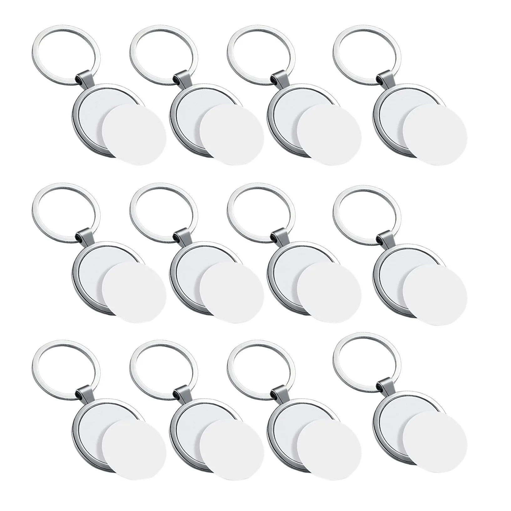 12 Pcs Sublimation Blank Keychain Round Heat Transfer Keychain Metal Board Key Rings Thick Sublimation Photo
12 Pcs Sublimation Blank Keychain Round Heat Transfer Keychain Metal Board Key Rings Thick Sublimation Photo