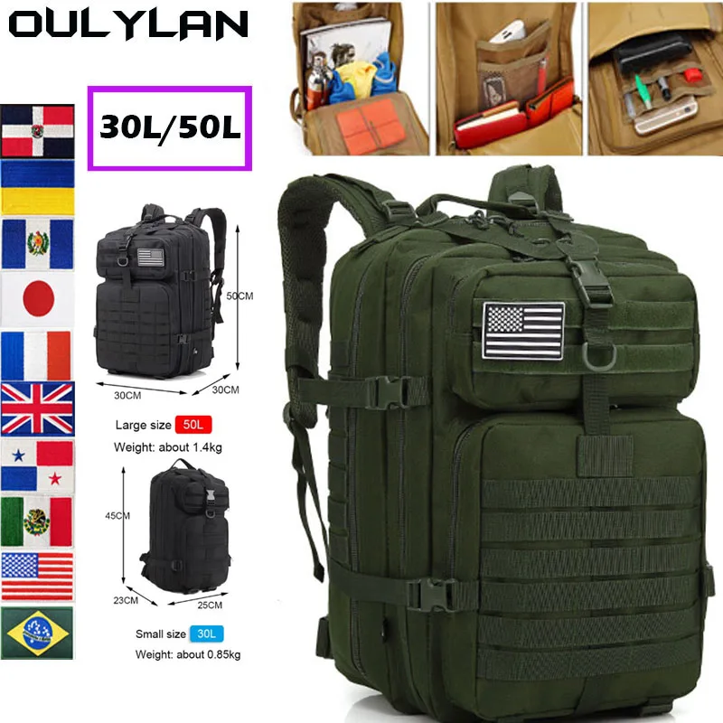 30L/50L Large Capacity Camping Rucksack Men Army Tactical Backpack Outdoor Softback Waterproof Hiking Hunting Bags
30L/50L Large Capacity Camping Rucksack Men Army Tactical Backpack Outdoor Softback Waterproof Hiking Hunting Bags