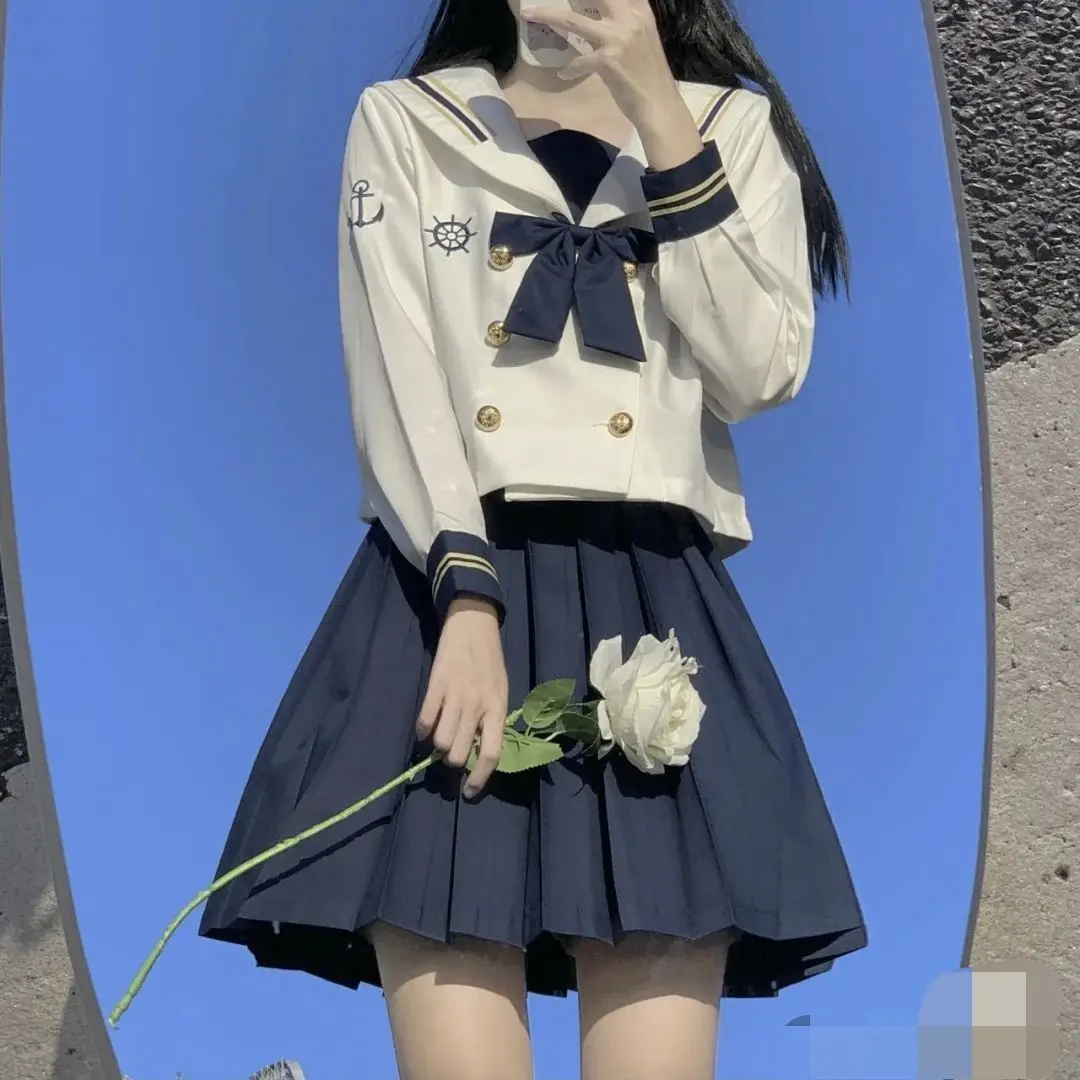 Japan JK Uniform Sailor Suit Japanese Nautical Girl Intermediate Uniform Class Uniform Student Uniform Sailor Suit
Japan JK Uniform Sailor Suit Japanese Nautical Girl Intermediate Uniform Class Uniform Student Uniform Sailor Suit