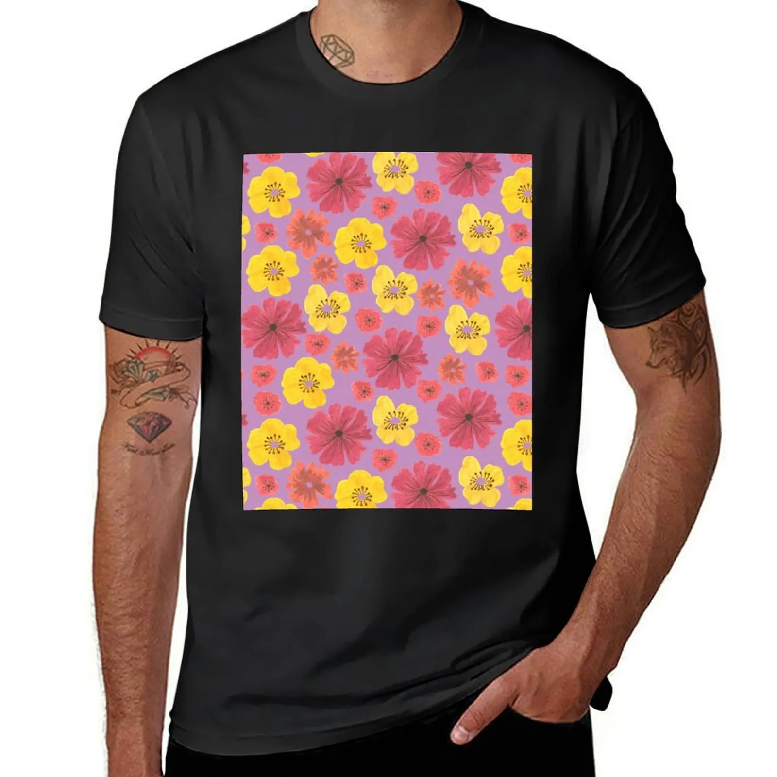 Retro summer flowers pattern in purple T-Shirt sports fans new edition mens tall t shirts
Retro summer flowers pattern in purple T-Shirt sports fans new edition mens tall t shirts