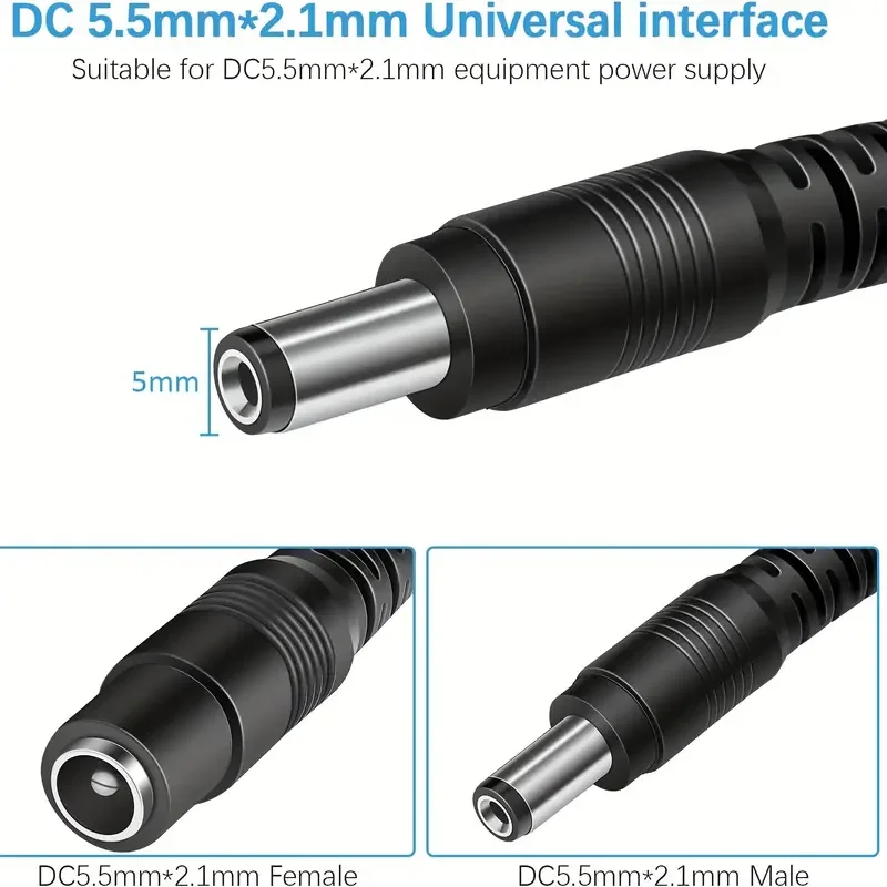 12V DC Power Cord Extension Cable 5.5mm*2.1mm Male to Female DC Connector CCTV Camera Power Cable 3M/5M/10M/15M/20M/30M/50M
12V DC Power Cord Extension Cable 5.5mm*2.1mm Male to Female DC Connector CCTV Camera Power Cable 3M/5M/10M/15M/20M/30M/50M