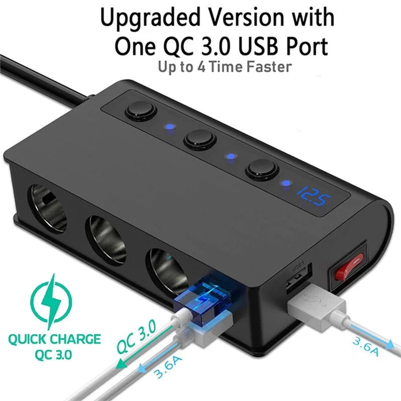 A77T-1 Piece TR24 Car Bluetooth One For Three Car Charger Car Supplies Auto Accessories A
A77T-1 Piece TR24 Car Bluetooth One For Three Car Charger Car Supplies Auto Accessories A