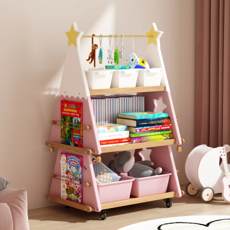 Fengzan Children's Mobile Bookshelf with Wheels Solid Wood Picture Book Stand Floor
Fengzan Children's Mobile Bookshelf with Wheels Solid Wood Picture Book Stand Floor