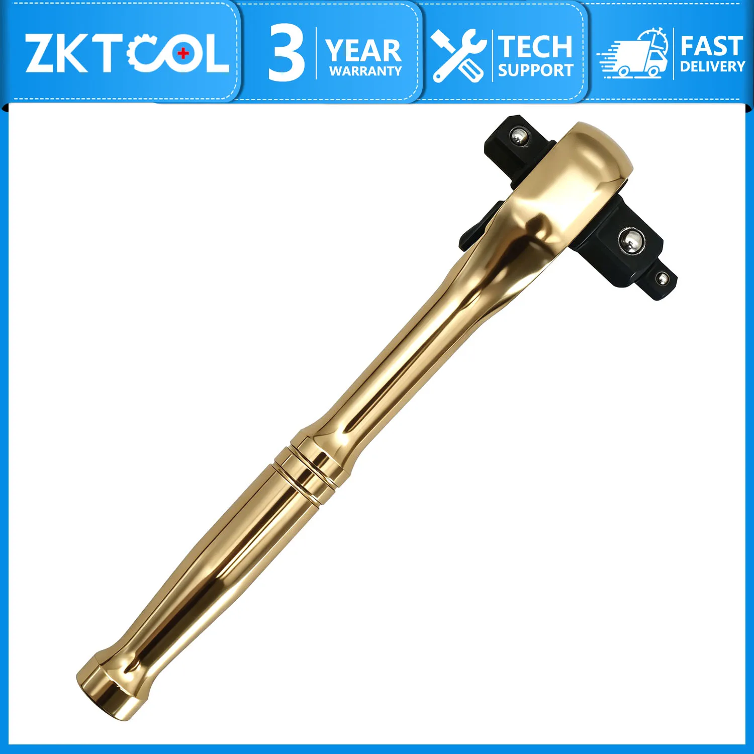 Gold 3 in 1 Ratchet Wrench 72 Tooth Reversible Double Headed Wrench 1/4" 3/8" 1/2" Drive Socket Spanner Car Repair Hand Tools
Gold 3 in 1 Ratchet Wrench 72 Tooth Reversible Double Headed Wrench 1/4" 3/8" 1/2" Drive Socket Spanner Car Repair Hand Tools