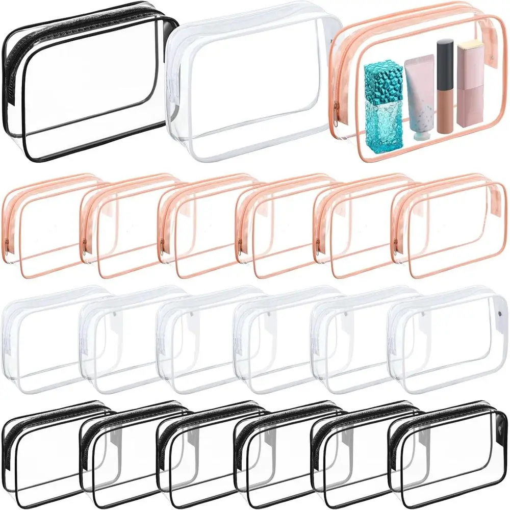 60 Pcs Clear Toiletry Bag TSA Approved Cosmetic Bag Bulk Makeup Bag Travel Carry Airport Airline Compliant Bag for Women M
60 Pcs Clear Toiletry Bag TSA Approved Cosmetic Bag Bulk Makeup Bag Travel Carry Airport Airline Compliant Bag for Women M