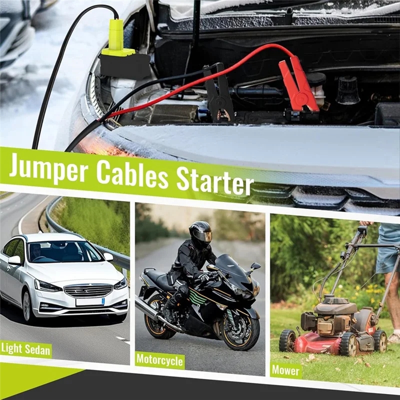 BAAR-Jumper Cables Adapter For Ryobi 18V Battery, 8AWG 5.9FT Portable Battery Jump Starter For Starting Car Light Vehicles
BAAR-Jumper Cables Adapter For Ryobi 18V Battery, 8AWG 5.9FT Portable Battery Jump Starter For Starting Car Light Vehicles