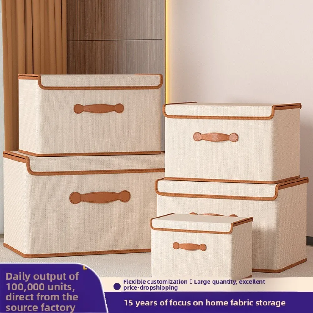 Large Capacity Bedroom Wardrobe Organizer with Lid for Underwear Clothes and Quilts Storage Box Made of Durable Fabric
Large Capacity Bedroom Wardrobe Organizer with Lid for Underwear Clothes and Quilts Storage Box Made of Durable Fabric