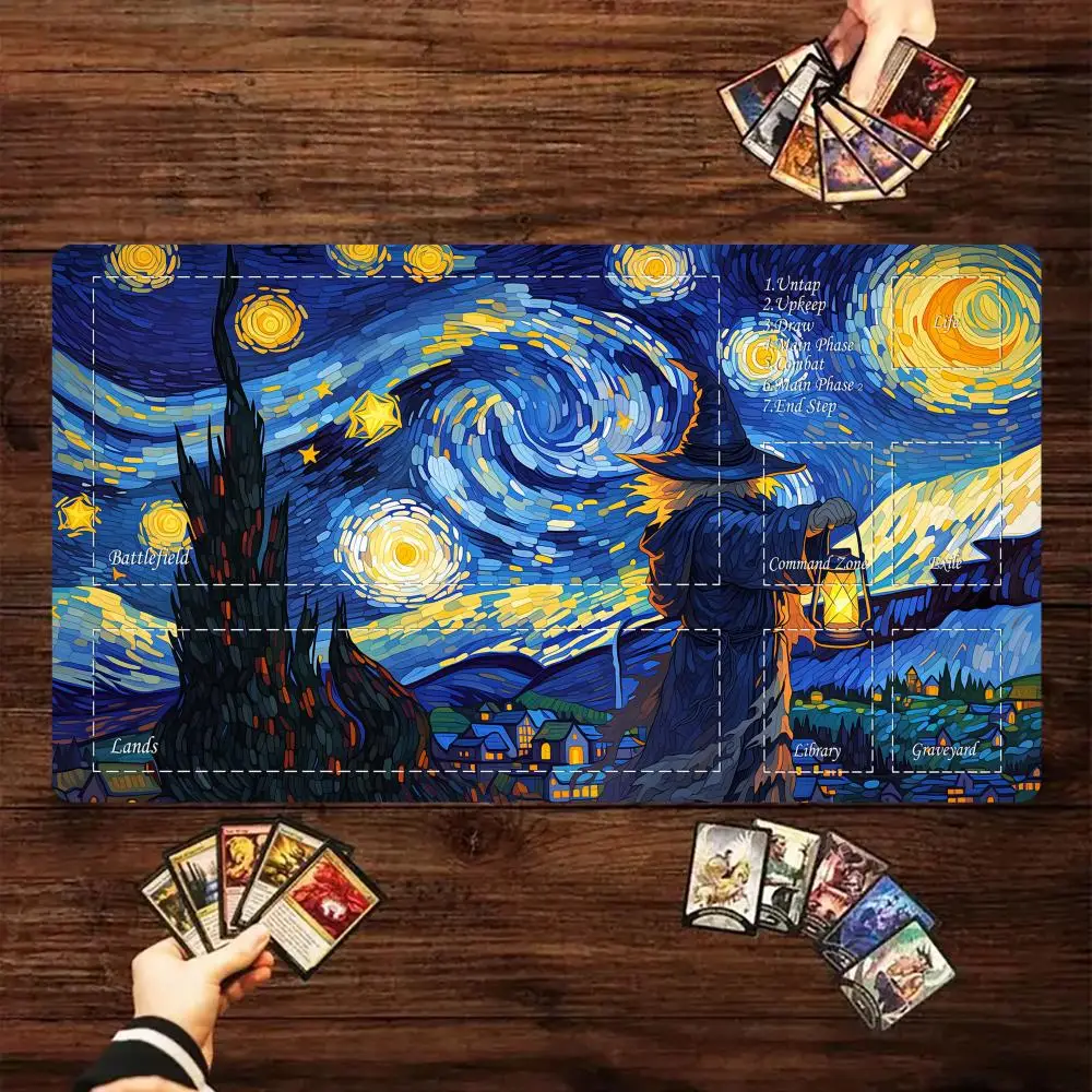 Игровой коврик Starry Night Lantern Wizard Magic Card Battle Mat MTG с противоскользящим основанием 35X60CM, коврик для настольных игр и TCG
Игровой коврик Starry Night Lantern Wizard Magic Card Battle Mat MTG с противоскользящим основанием 35X60CM, коврик для настольных игр и TCG