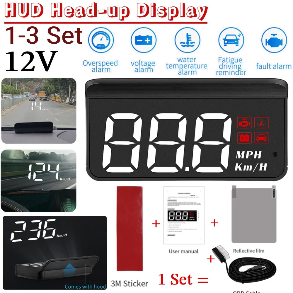 Car HUD Head-Up Display Integrated Shading Design Accessories Digital Speedometer Temperature Display Car Head-up Display
Car HUD Head-Up Display Integrated Shading Design Accessories Digital Speedometer Temperature Display Car Head-up Display