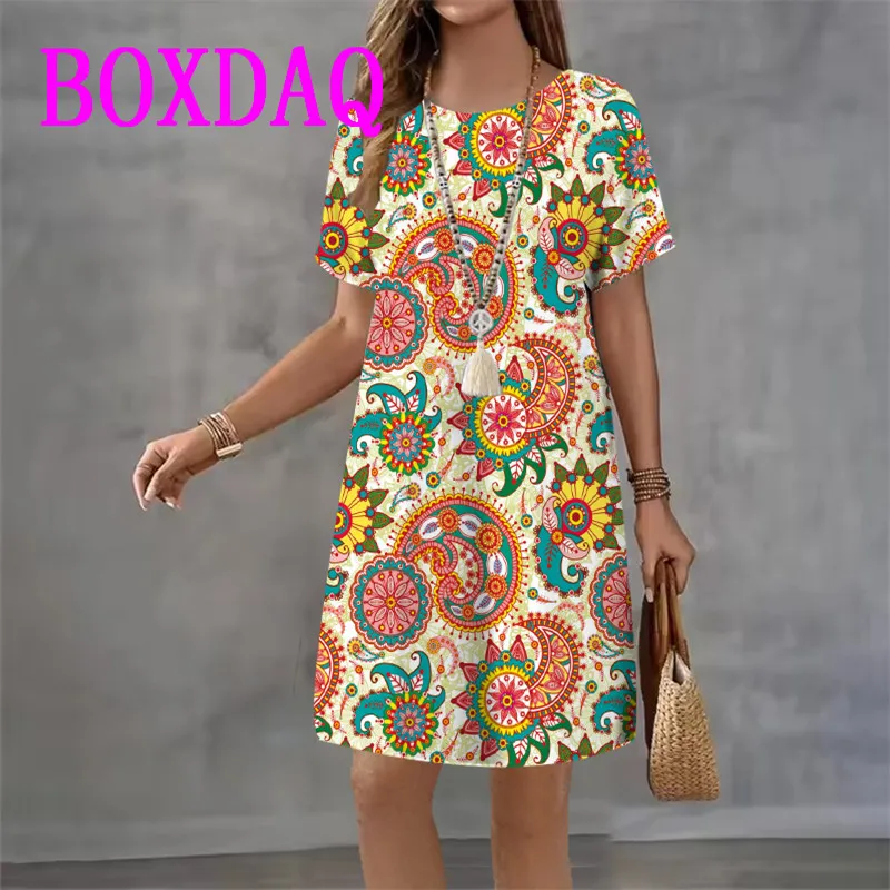 Женское платье с 3D принтом в стиле ретро, весна-лето, женский пляжный сарафан, повседневное милое свободное платье трапециевидной формы с короткими рукавами
Женское платье с 3D принтом в стиле ретро, весна-лето, женский пляжный сарафан, повседневное милое свободное платье трапециевидной формы с короткими рукавами