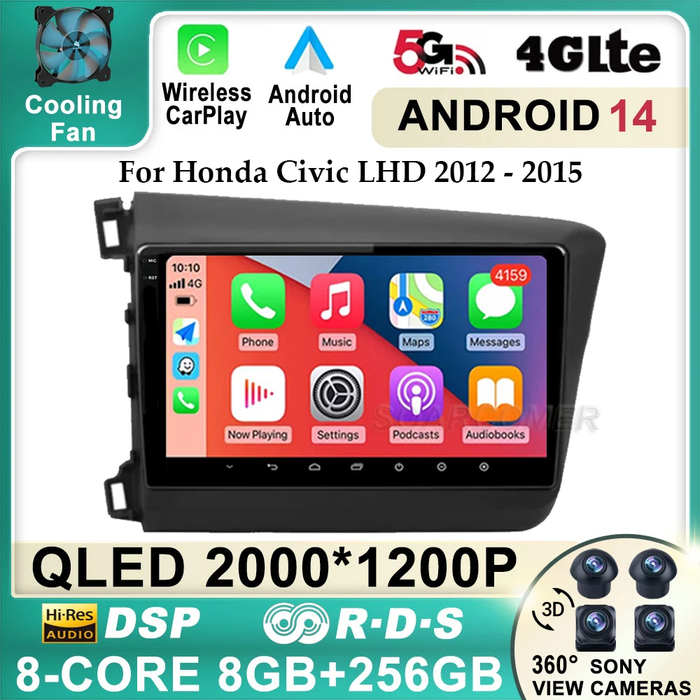 Автомагнитола на Android 14, 8 ядер для Honda Civic 2012, 2013, 2014, 2015, мультимедийный плеер для Carplay, автомобильное стерео, головное устройство с GPS-навигацией
Автомагнитола на Android 14, 8 ядер для Honda Civic 2012, 2013, 2014, 2015, мультимедийный плеер для Carplay, автомобильное стерео, головное устройство с GPS-навигацией