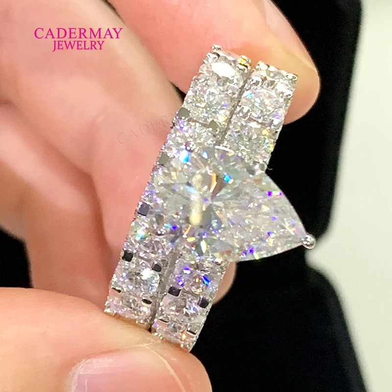 Cadermay luxury 5ct pear cut D VVS moissanite ring with 4mm round moissanite diamond eternity band moissanite ring set for women
Cadermay luxury 5ct pear cut D VVS moissanite ring with 4mm round moissanite diamond eternity band moissanite ring set for women