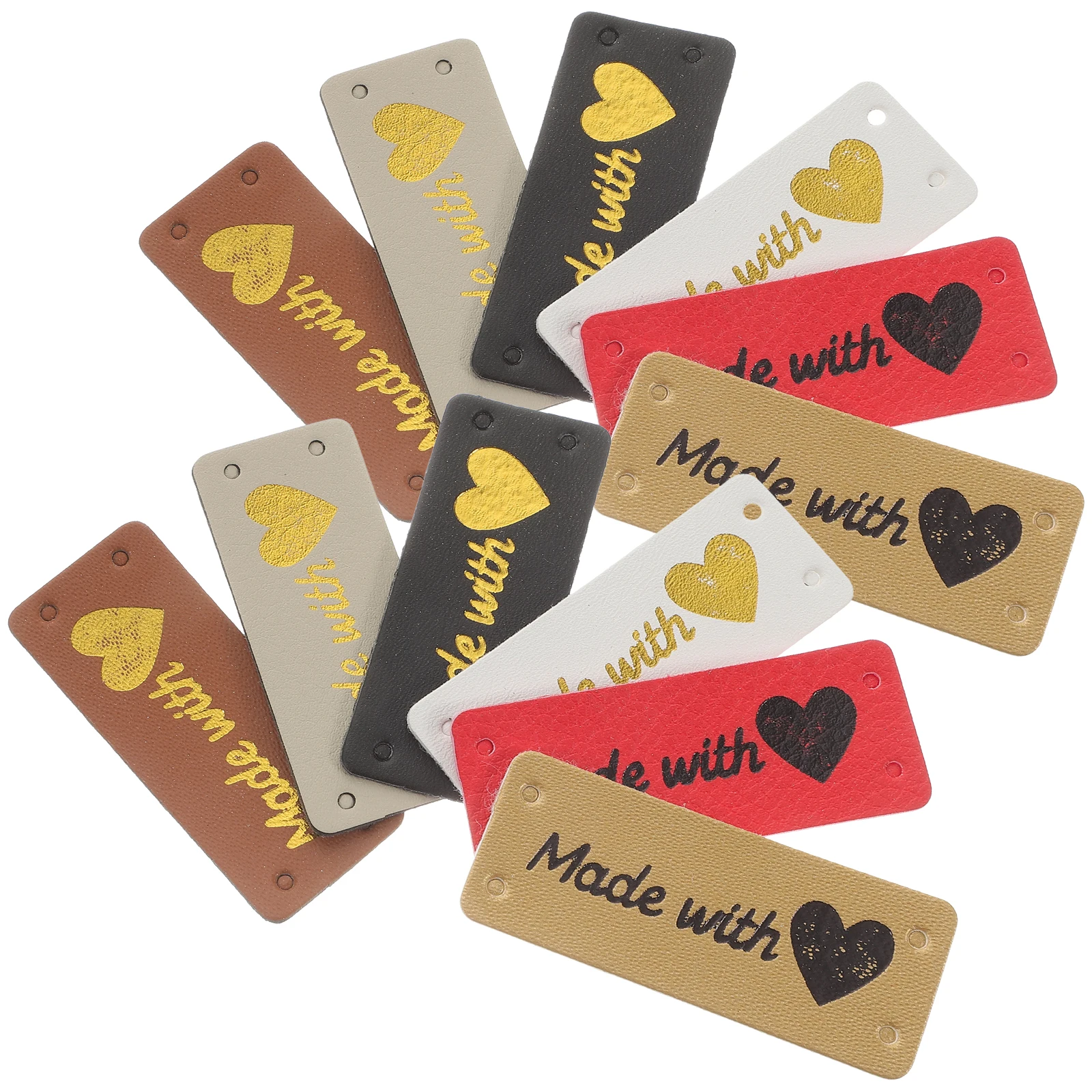 100 Pcs Heart Labels for Jeans Hats Bags Clothes PU Tags Red Black Yellow White Chocolate Gray Sewing Handmade Crafts
100 Pcs Heart Labels for Jeans Hats Bags Clothes PU Tags Red Black Yellow White Chocolate Gray Sewing Handmade Crafts