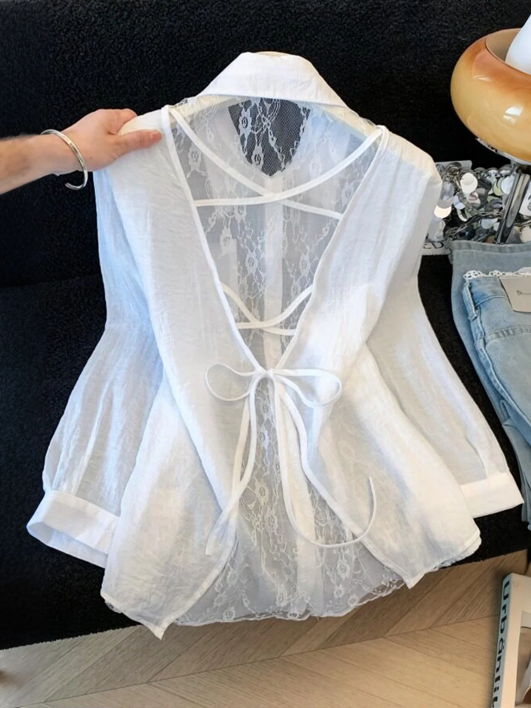 Lace-Up Backless False Two-Piece Long Sleeve Women's Shirt Summer 2026 New Style Thin Sun Protection Top Fashionable Korean S...
Lace-Up Backless False Two-Piece Long Sleeve Women's Shirt Summer 2026 New Style Thin Sun Protection Top Fashionable Korean S...