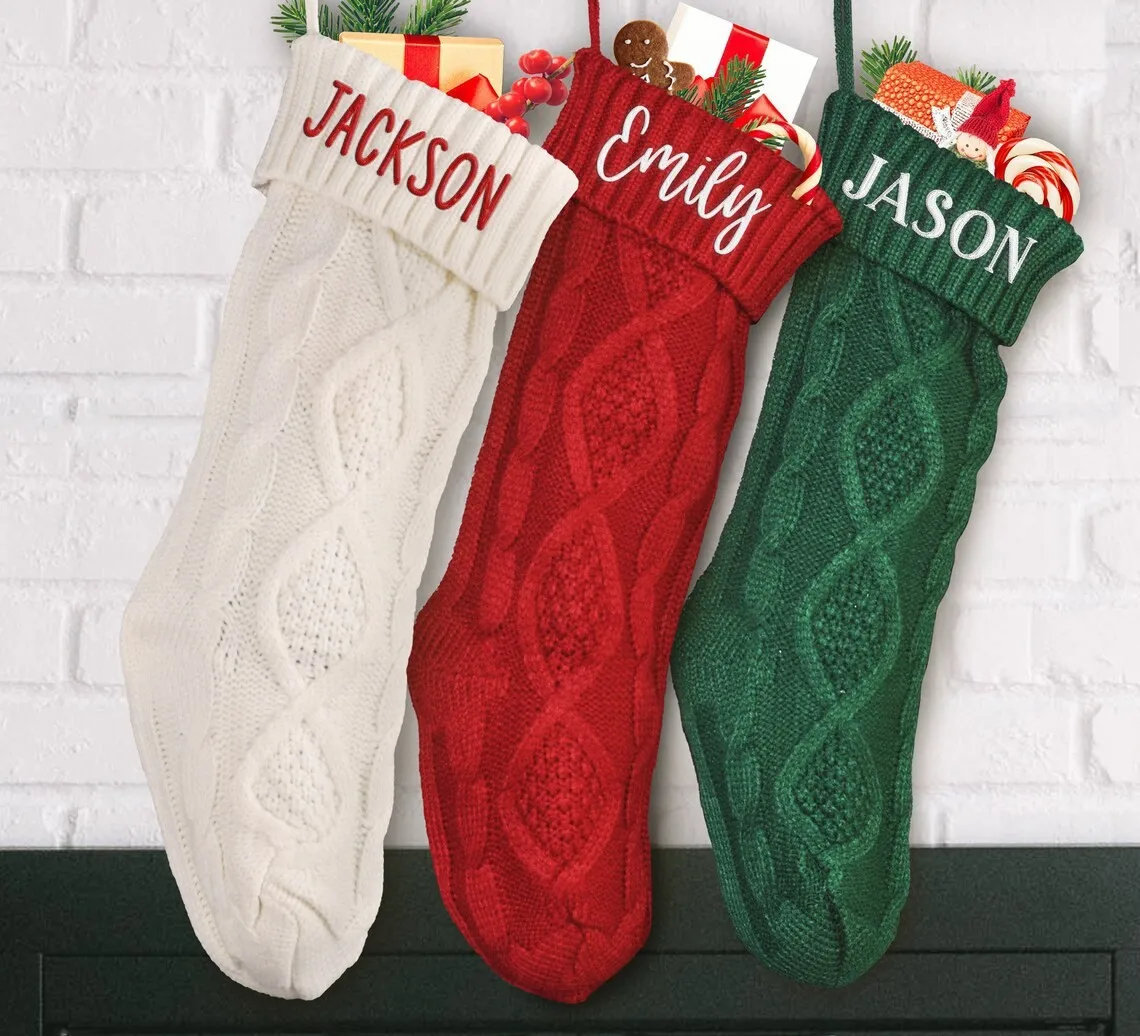 Gift Sock Personalized Embroidery Designs Stocking Baby Names in Knitted Christmas Socks
Gift Sock Personalized Embroidery Designs Stocking Baby Names in Knitted Christmas Socks