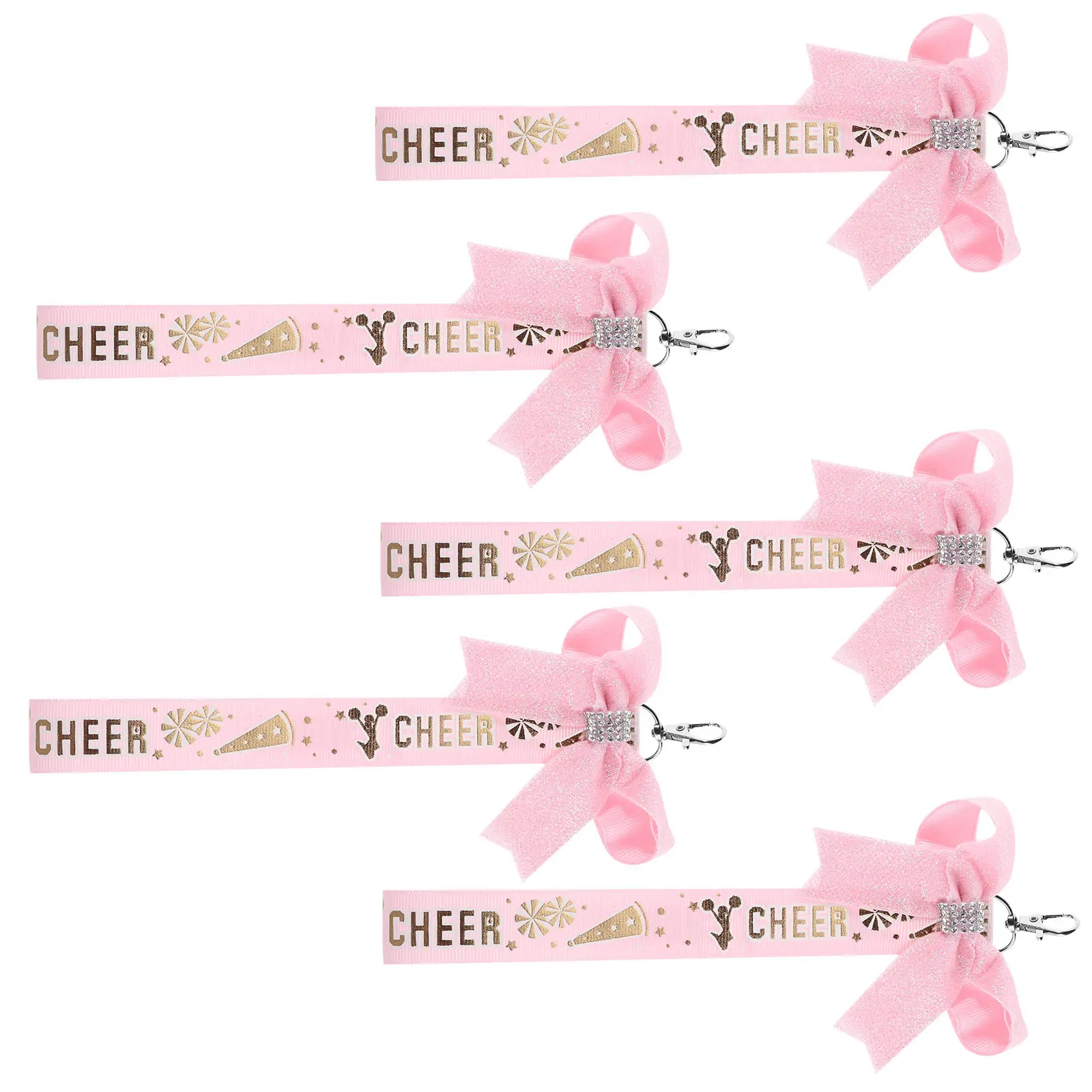 5Pcs Cheerleader Keychain Bow Design Ribbon Accent Keyring for Girls Backpack Purse Bag Keychains Sports Keychain
5Pcs Cheerleader Keychain Bow Design Ribbon Accent Keyring for Girls Backpack Purse Bag Keychains Sports Keychain