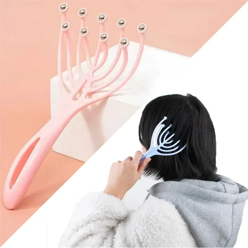 1 Pc Head Massager Scalp Neck Comb Roller Five Finger 9 Claws Steel Ball Hand Held Relax Spa Hair Care For Hair Stress Relief
1 Pc Head Massager Scalp Neck Comb Roller Five Finger 9 Claws Steel Ball Hand Held Relax Spa Hair Care For Hair Stress Relief