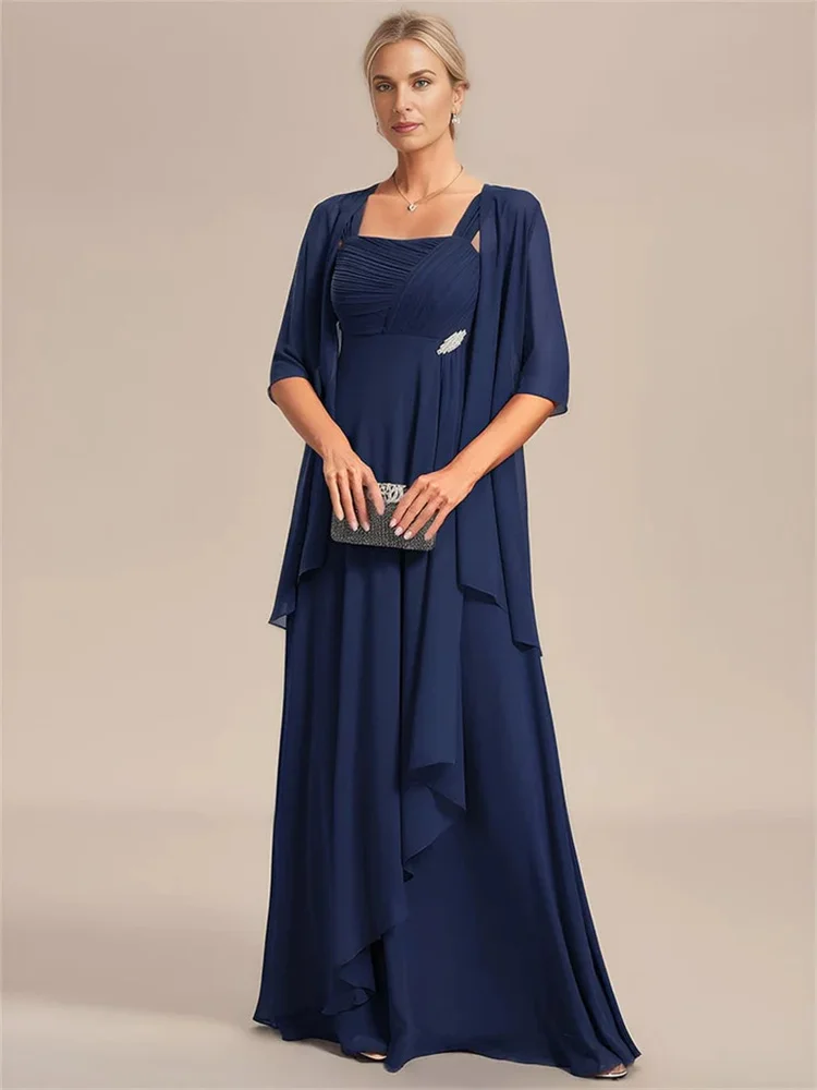 Limit Discounts Two-Piece Square Neckline A-Line Chiffon Mother Of The Bride Dress Elegant Open Back Zipper Party Gown For Women
Limit Discounts Two-Piece Square Neckline A-Line Chiffon Mother Of The Bride Dress Elegant Open Back Zipper Party Gown For Women