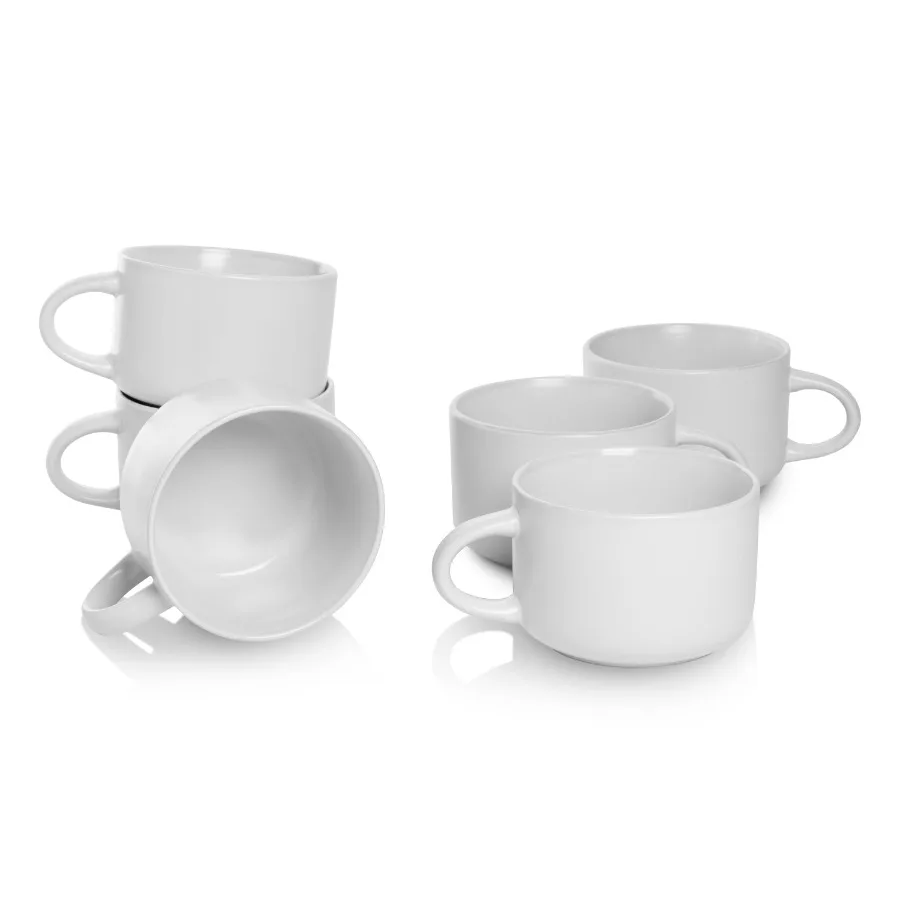 Wazee Matte 4.75" 22 oz Stoneware Mug Set of 6 White
Wazee Matte 4.75" 22 oz Stoneware Mug Set of 6 White