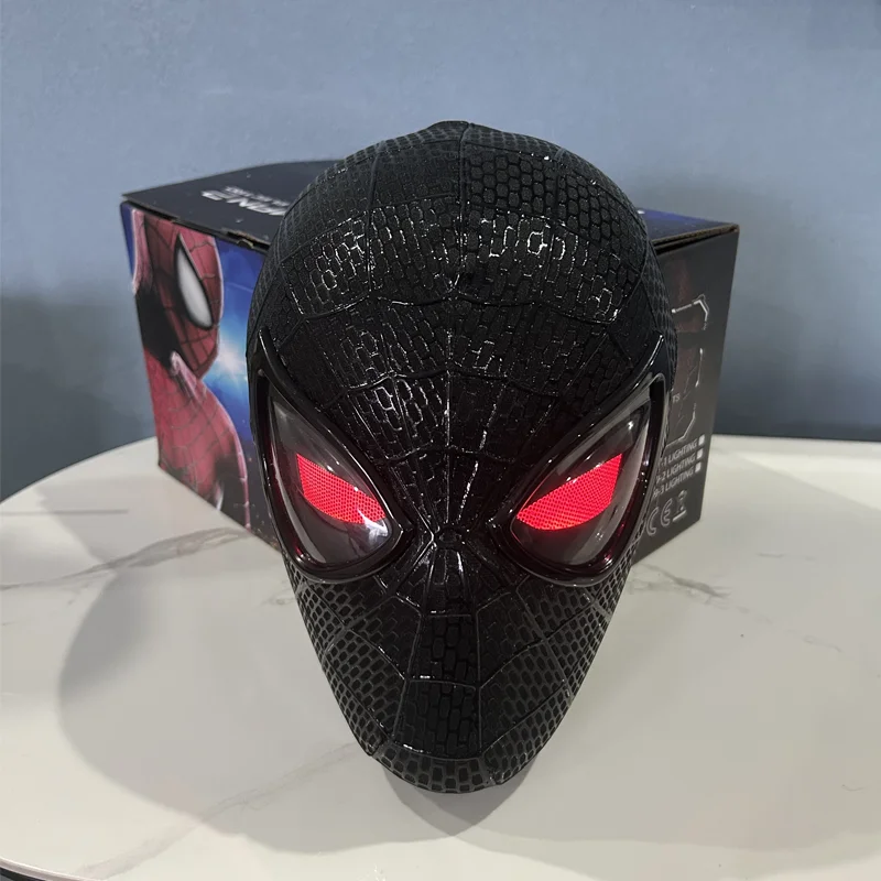 Anime Spiderman Headgear Black Spider-man Mask Toys For Children Gift 1:1 Cosplay Anime Figures Electronic Mask Toy Ring Control
Anime Spiderman Headgear Black Spider-man Mask Toys For Children Gift 1:1 Cosplay Anime Figures Electronic Mask Toy Ring Control