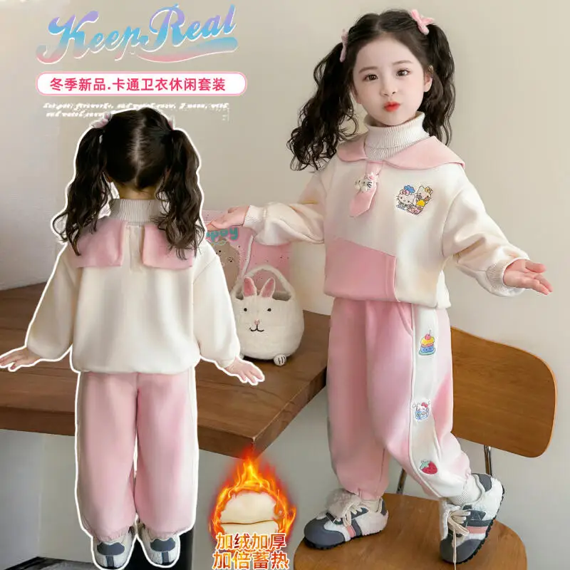 Girls' Clothing Autumn/winter 2025 New Children's Cartoon Hoodie Set Cute Kitten Thick Warm Fashionable Sweet Comfort Sportswear
Girls' Clothing Autumn/winter 2025 New Children's Cartoon Hoodie Set Cute Kitten Thick Warm Fashionable Sweet Comfort Sportswear