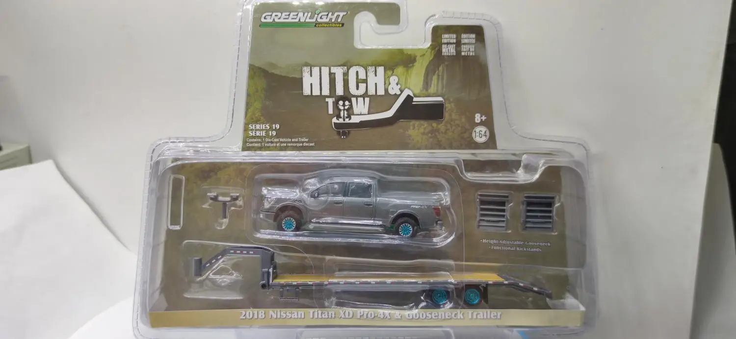 Green Light 1:64 2018 Nissan Titan XD PRO 4X&Gooseneck Trailer Green Edition Diecast Alloy Car Model Collectible
Green Light 1:64 2018 Nissan Titan XD PRO 4X&Gooseneck Trailer Green Edition Diecast Alloy Car Model Collectible