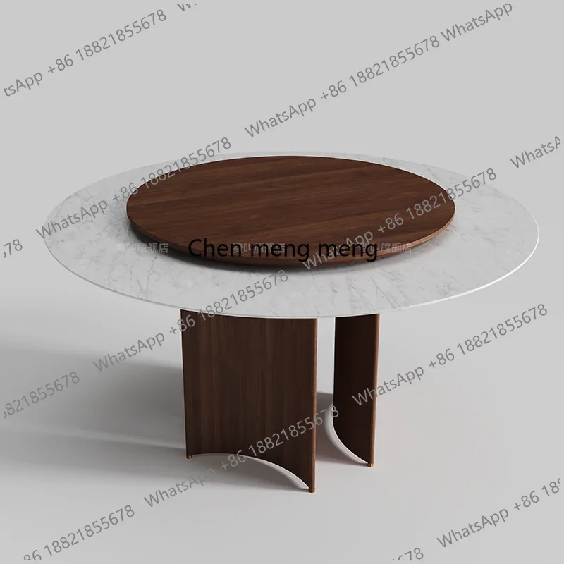 F150Natural marble dining table with turntable Italian white ice jade luxury stone household round dining table
F150Natural marble dining table with turntable Italian white ice jade luxury stone household round dining table