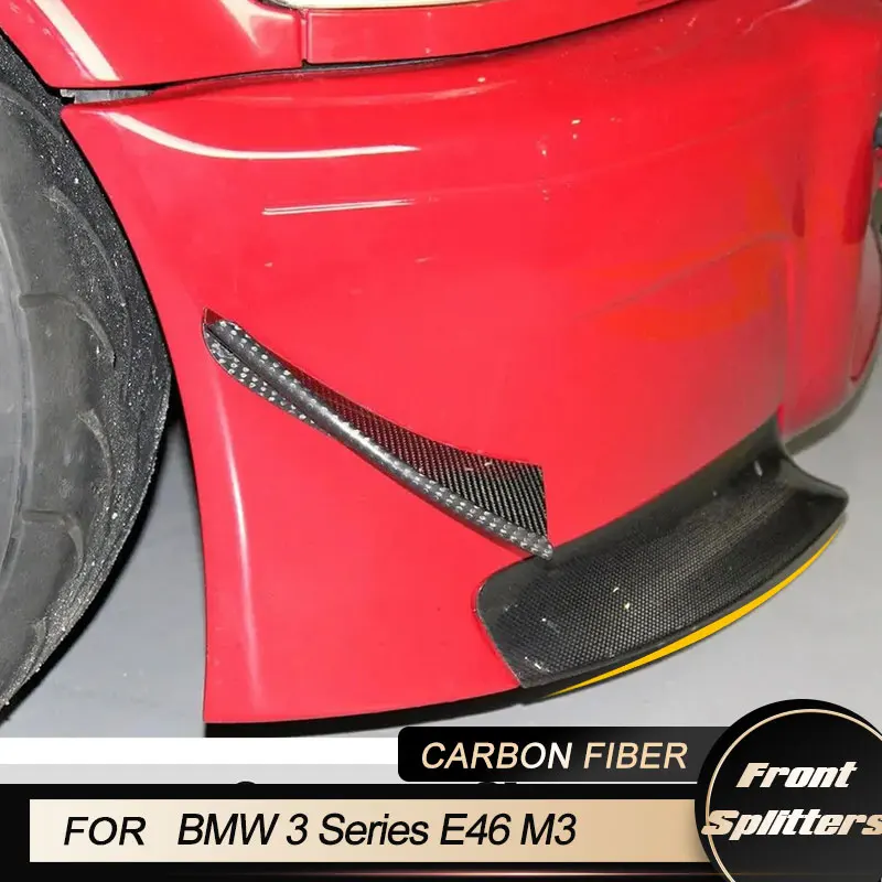 Car Front Bumper Lip Splitters for BMW 3 Series E46 M3 2000-2006 Racing Front Splitters Apron Lip Corner Body Kits Carbon Fiber
Car Front Bumper Lip Splitters for BMW 3 Series E46 M3 2000-2006 Racing Front Splitters Apron Lip Corner Body Kits Carbon Fiber
