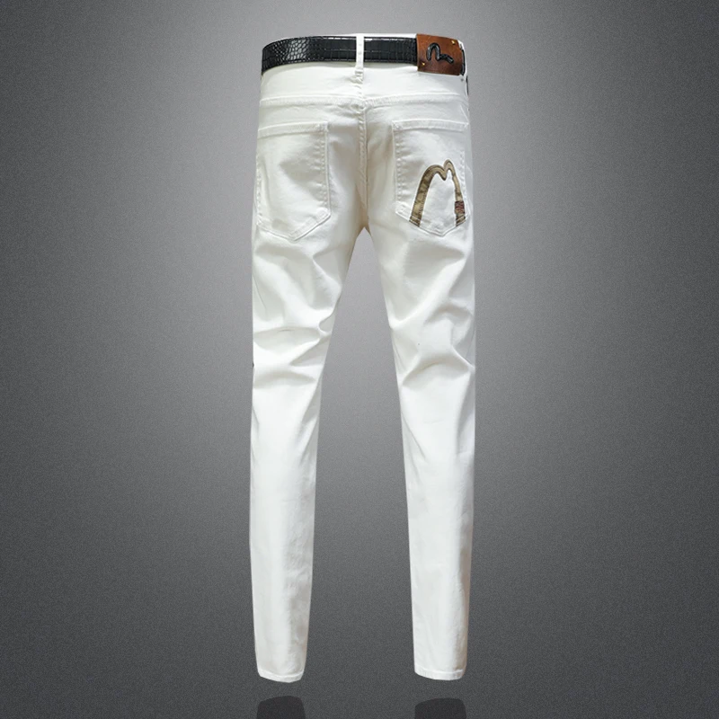 Ele White Nine-Tenths Jeans Men's Youth Slim Fit Stretchy High-Rise Versatile Faionable Modern Sle Mid-Waist Jeans
Ele White Nine-Tenths Jeans Men's Youth Slim Fit Stretchy High-Rise Versatile Faionable Modern Sle Mid-Waist Jeans