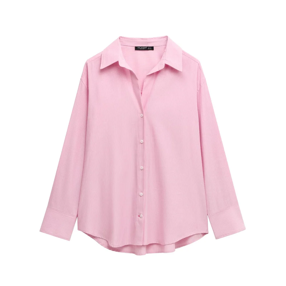 TRA F 2025 Womens Pink Long Sleeve Collared Button Down Shirt Stylish Comfortable Versatile Fashion Piece
TRA F 2025 Womens Pink Long Sleeve Collared Button Down Shirt Stylish Comfortable Versatile Fashion Piece