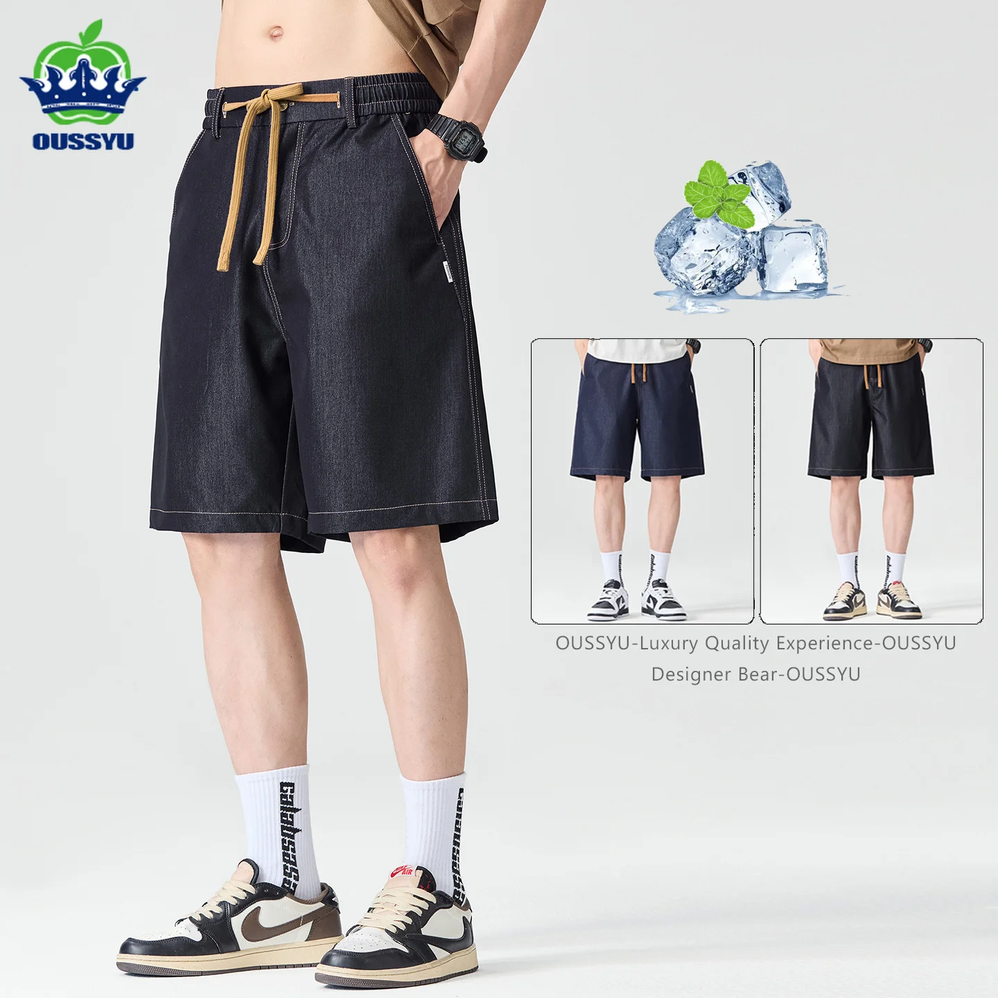 2026 Summer Thin Original Color Men's Denim Shorts Loose Drawstring Raw Denim Shorts Bermuda Harajuku Streetwear Jorts Man Y2K
2026 Summer Thin Original Color Men's Denim Shorts Loose Drawstring Raw Denim Shorts Bermuda Harajuku Streetwear Jorts Man Y2K