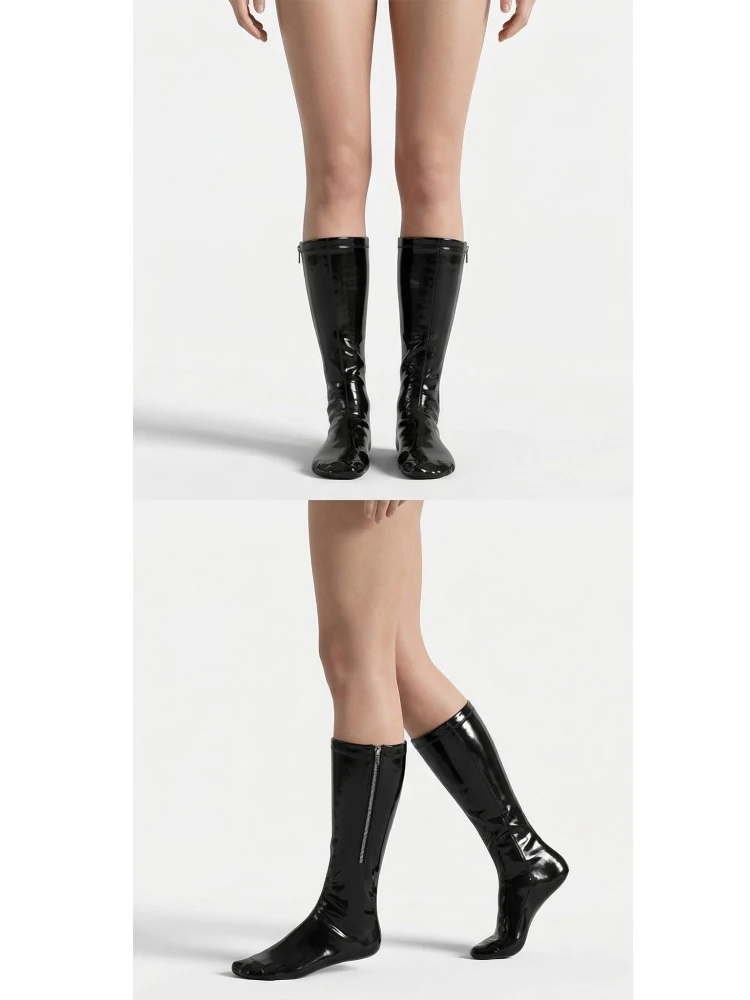 Unisex Wet Look PVC Socks Shiny PU Leather Zipper Half Hose Sox Tights Cosplay Garter Length Stockings Hosiery Performance Calze
Unisex Wet Look PVC Socks Shiny PU Leather Zipper Half Hose Sox Tights Cosplay Garter Length Stockings Hosiery Performance Calze