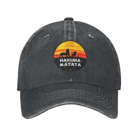 Gorra de béisbol de algodón personalizada Hakuna Matata mujeres hombres transpirable divertido Timon Pumba papá sombrero deportes