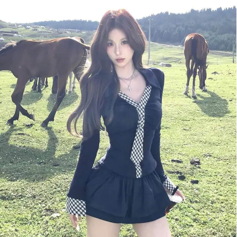 Kawaii пикантная девушка клетчатый галстук с длинными рукавами женский весенне-осенний сезон пушистый комплект с юбкой из цветочного бутона
Kawaii пикантная девушка клетчатый галстук с длинными рукавами женский весенне-осенний сезон пушистый комплект с юбкой из цветочного бутона