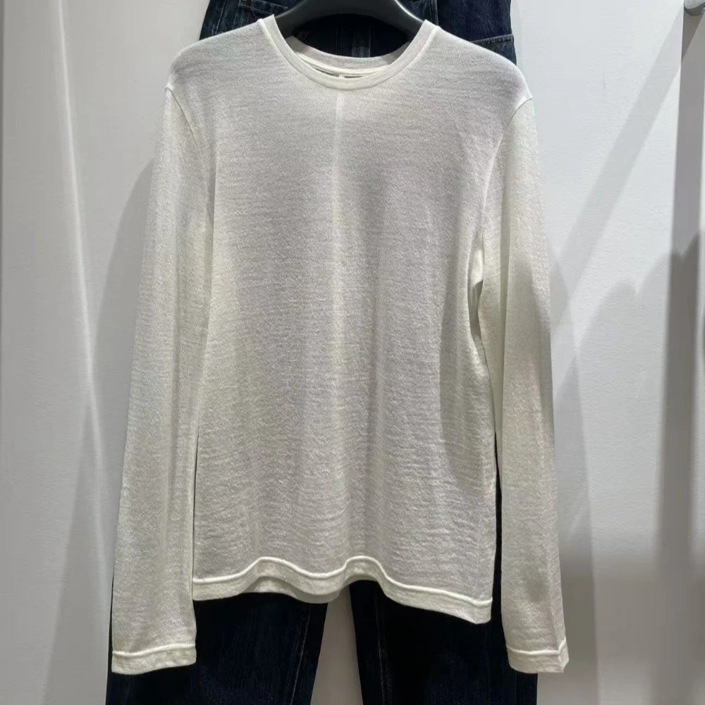 Early Spring Sheer Lightweight Ultra-fine Wool Round Neck Knit Top for Women
Early Spring Sheer Lightweight Ultra-fine Wool Round Neck Knit Top for Women