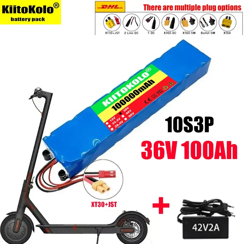 36V 10S3P 100Ah lithium battery pack 18650 lithium battery suitable for Xiaomi M365 electric scooter battery+42V 2A charger
36V 10S3P 100Ah lithium battery pack 18650 lithium battery suitable for Xiaomi M365 electric scooter battery+42V 2A charger