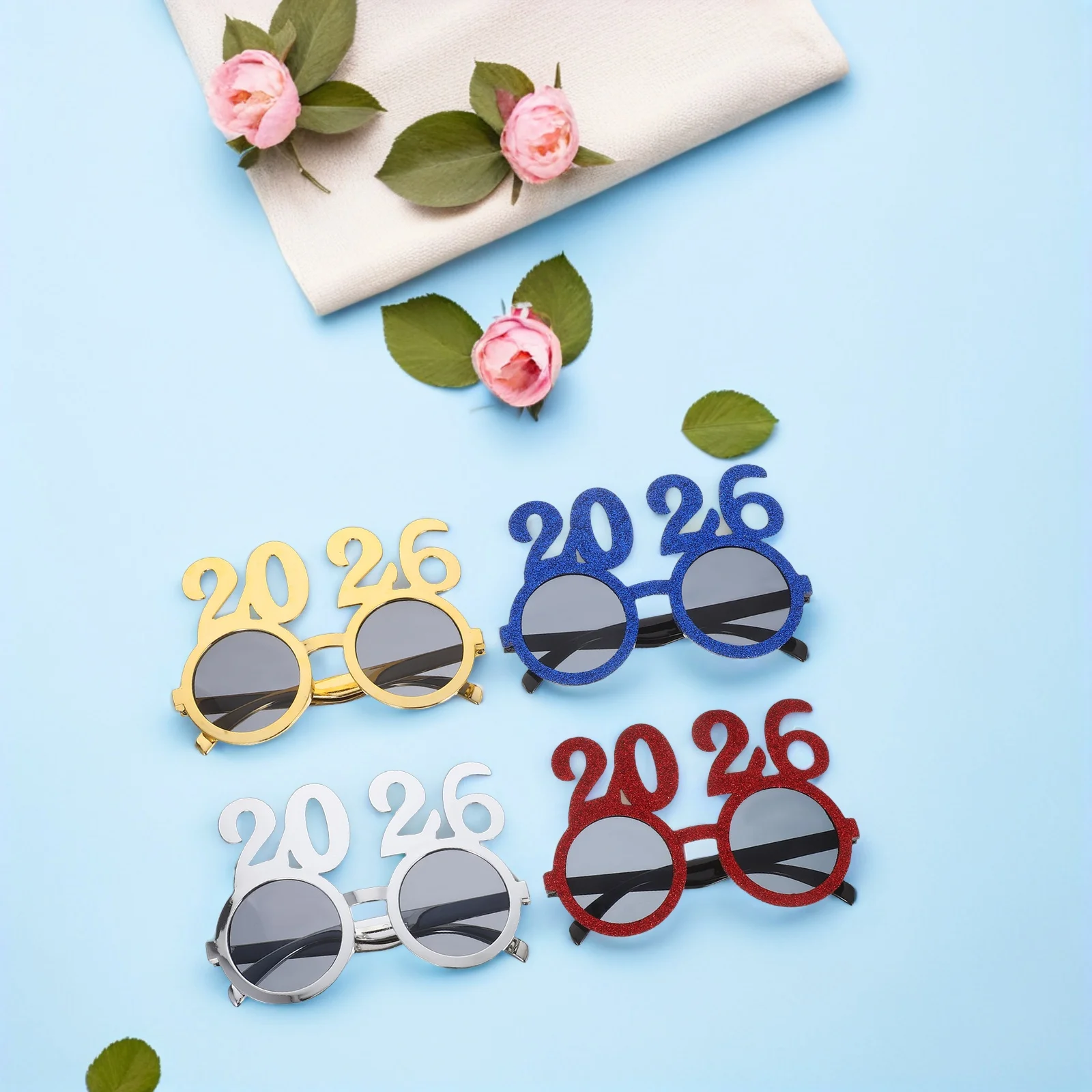 4pcs 2026 Glasses Colorful New Year Photo Props Happy Eve Eyeglasses Party Decorations Glitter Frames Novelty for Holiday
4pcs 2026 Glasses Colorful New Year Photo Props Happy Eve Eyeglasses Party Decorations Glitter Frames Novelty for Holiday