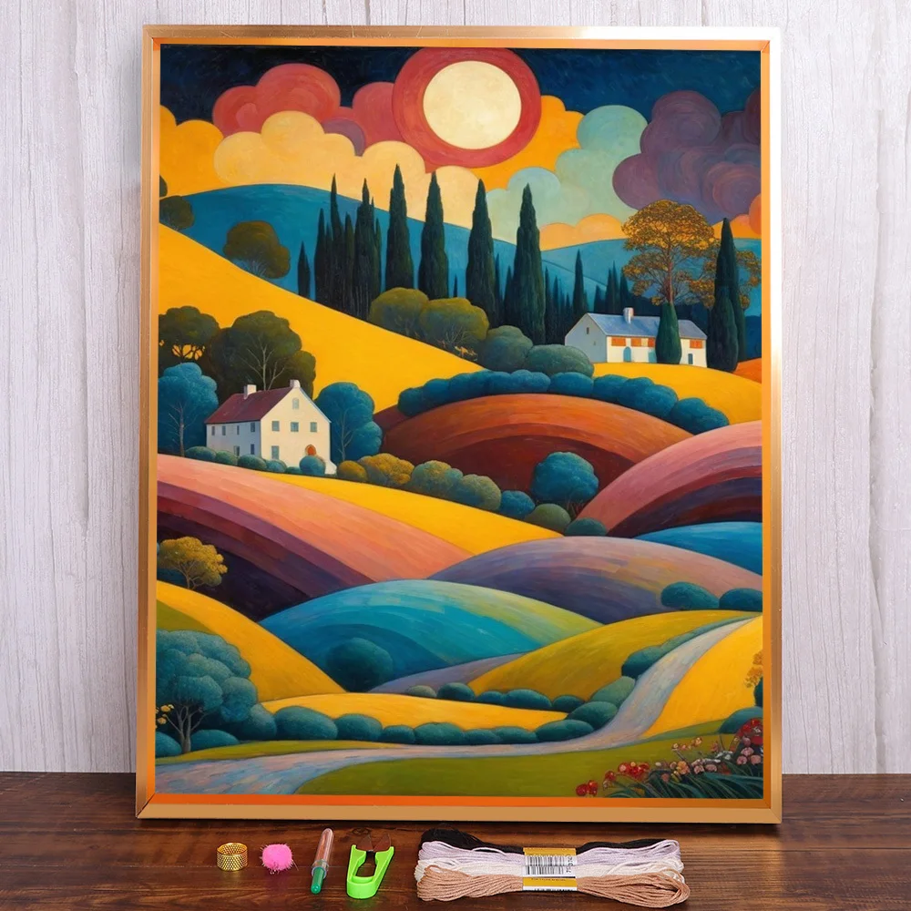 Landscape Sunset Pre-Printed Cross Stitch Patterns DIY Embroidery Handiwork Painting Sewing Handmade Jewelry Magic Home Decor
Landscape Sunset Pre-Printed Cross Stitch Patterns DIY Embroidery Handiwork Painting Sewing Handmade Jewelry Magic Home Decor