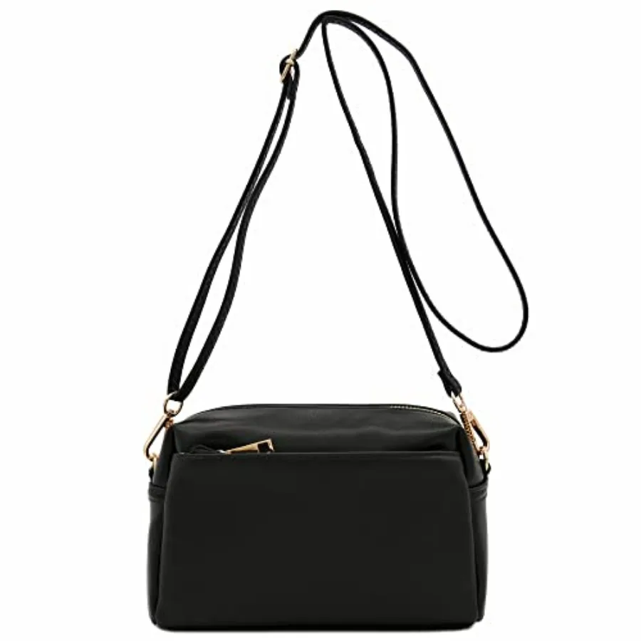 FashionPuzzle Triple Zip Small Crossbody Bag
FashionPuzzle Triple Zip Small Crossbody Bag