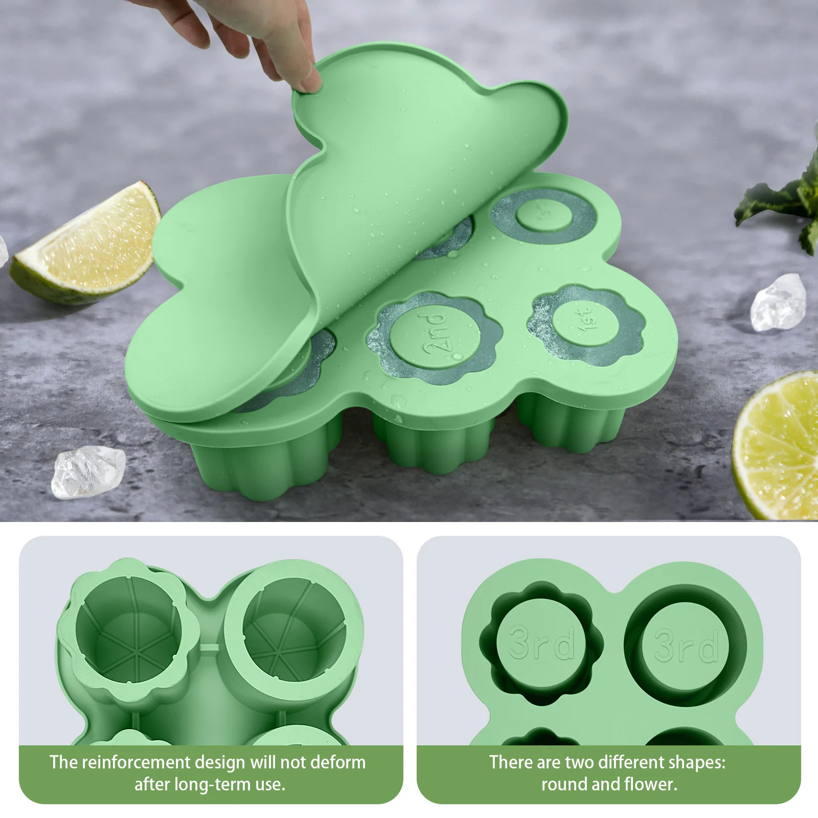 Ice Cube Tray for Tumbler Cup 40Oz Silicone Cylinder Ice Mold with Lid for Freezer, Stanley Ice Mold, Easy Fill and Release
Ice Cube Tray for Tumbler Cup 40Oz Silicone Cylinder Ice Mold with Lid for Freezer, Stanley Ice Mold, Easy Fill and Release