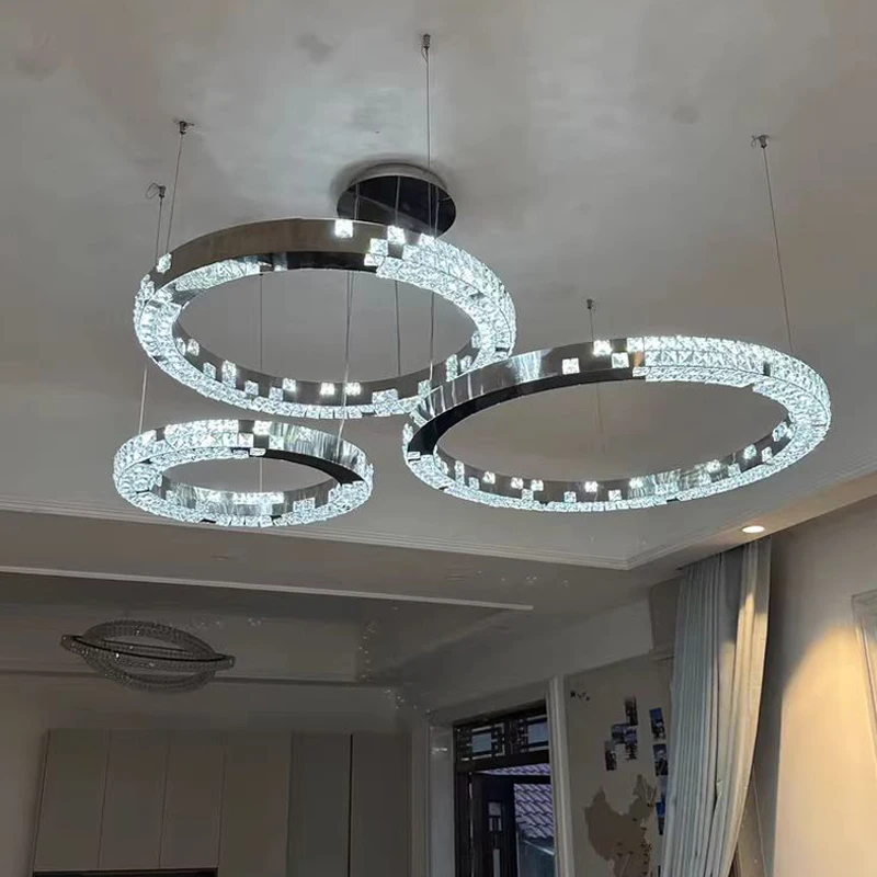 Modern Luxury Crystal Pendant Lights Bedroom Dinning Living Room Ceiling Chandelie Lighting Room Decor Gold LED Ring Lamps
Modern Luxury Crystal Pendant Lights Bedroom Dinning Living Room Ceiling Chandelie Lighting Room Decor Gold LED Ring Lamps